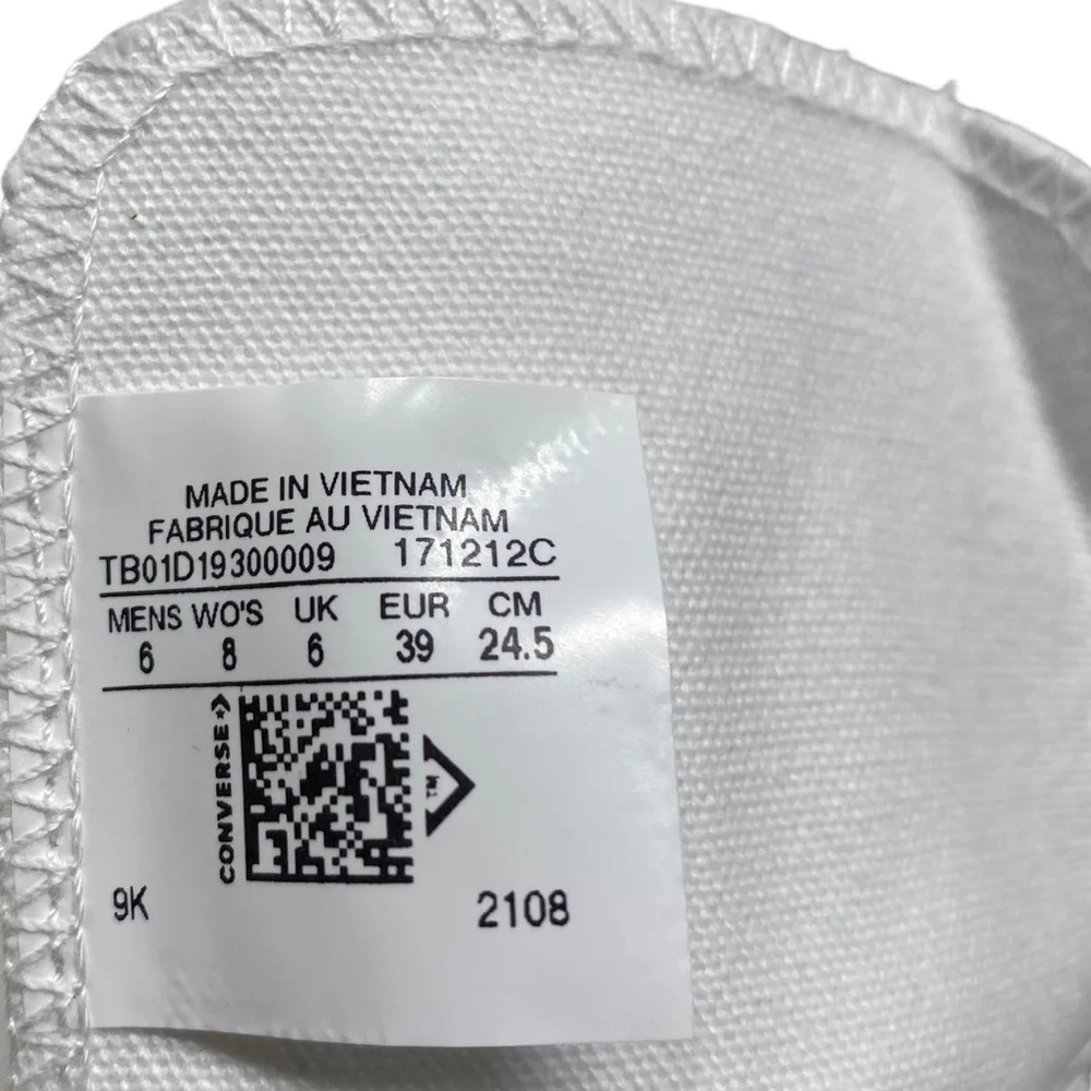Converse Ctas High Top Canvas White Women Size Sneakers Custom 171212C- WTOFFWT